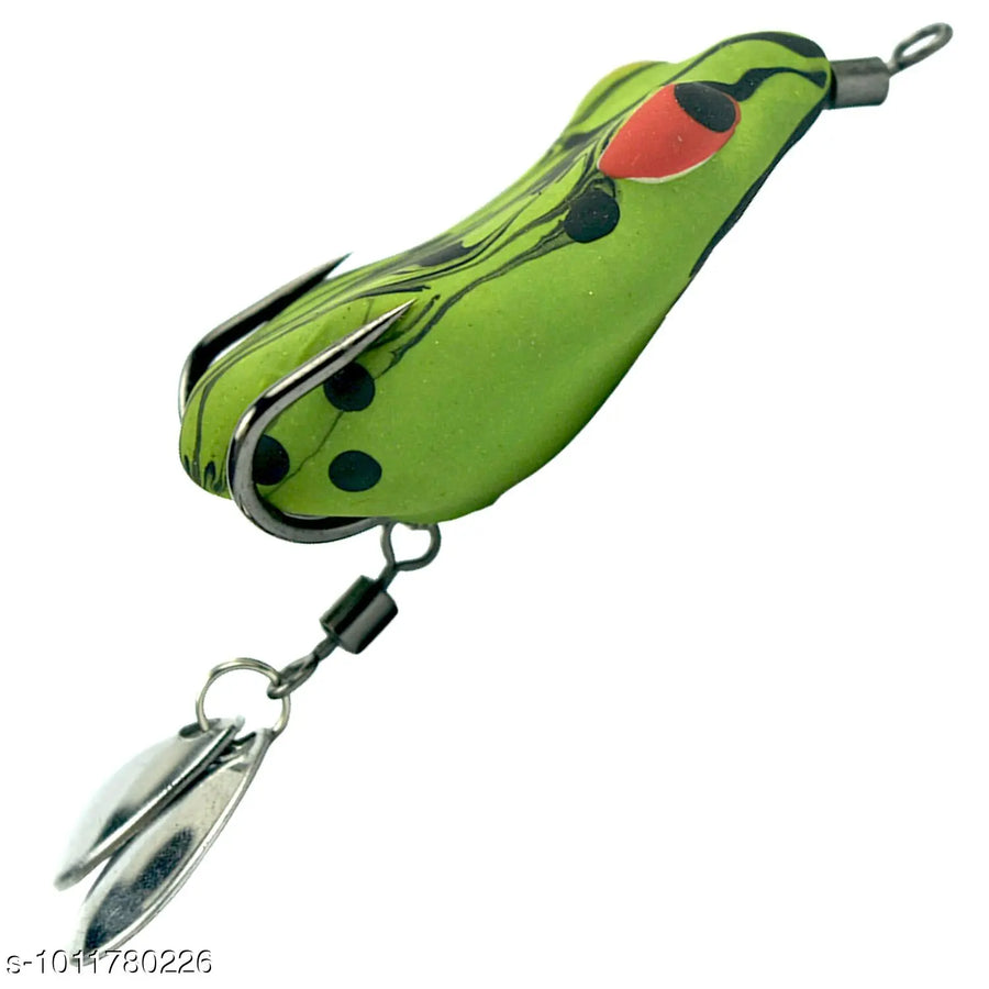 Chief Angler Mizu Hand-Made Green Frog L ure 4CM 6G–8G Weedless Topwater Bait for Snakehead & Murrel - Realistic Soft-Body Floating Natural Rubber Fishing L ure