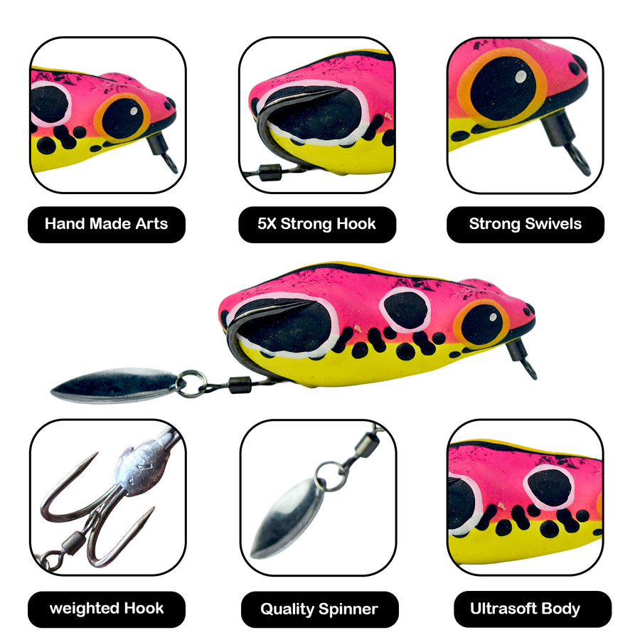 Chief Angler Magister Handmade Frog Lure 5cm 8–10g – Weedless Topwater Snakehead Bait