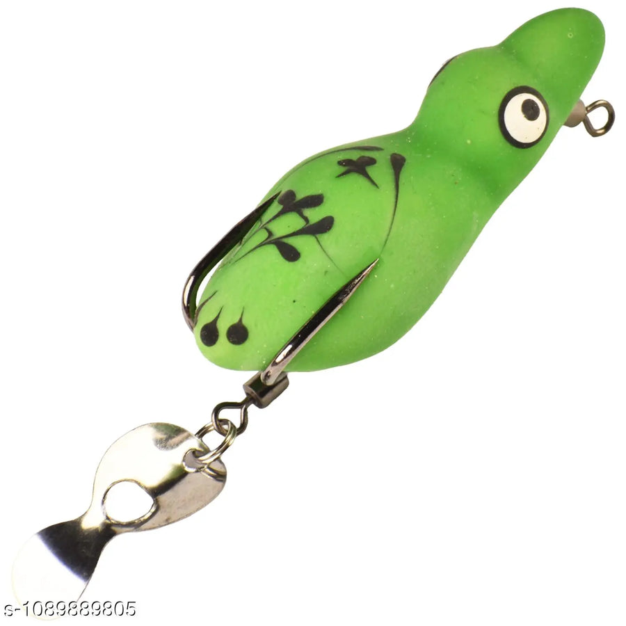 Chief AnglerDuck Hand-Made Red Frog L ure 5CM 7G–9G Weedless Topwater Bait for Snakehead & Murrel - Realistic Soft-Body Floating Natural Rubber Fishing L ure