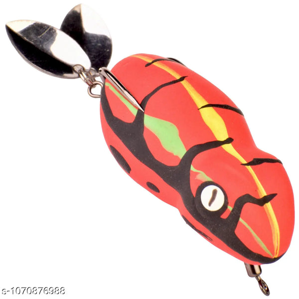 Chief Angler Buddy Hand-Made Black Frog L ure 5.5CM 11G–13G Weedless Topwater Bait for Snakehead & Murrel - Realistic Soft-Body Floating Natural Rubber Fishing L ure
