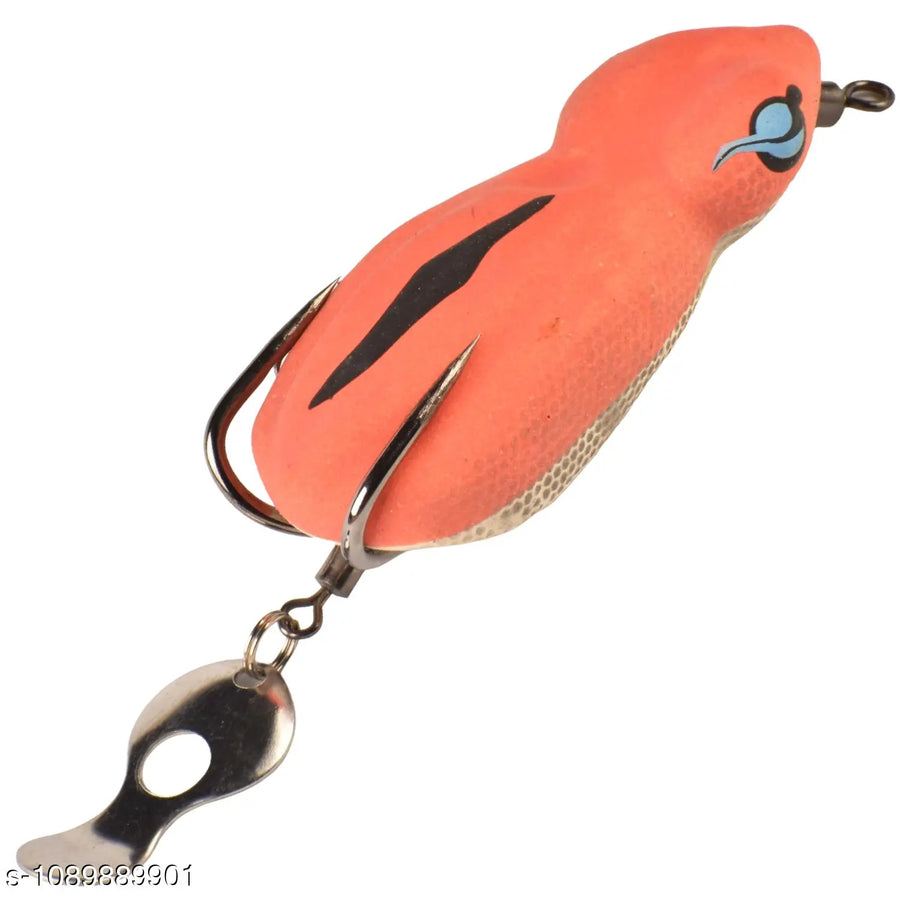 Chief Angler Big Bu g Hand-Made Red Frog L ure 5.5CM 10G–12G Weedless Topwater Bait for Snakehead & Murrel - Realistic Soft-Body Floating Natural Rubber Fishing L ure