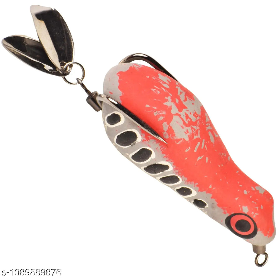 Chief Angler korol Hand-Made Red Frog L ure 6CM 9G–11G Weedless Topwater Bait for Snakehead & Murrel - Realistic Soft-Body Floating Natural Rubber Fishing L ure