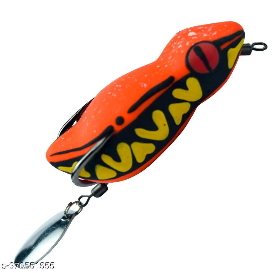 Chief Angler Overlord Hand-Made Black Frog L ure 5CM 8g-10g– Weedless Topwater Bait for Snakehead & Murrel - Realistic Soft-Body Floating Natural Rubber Fishing L ure