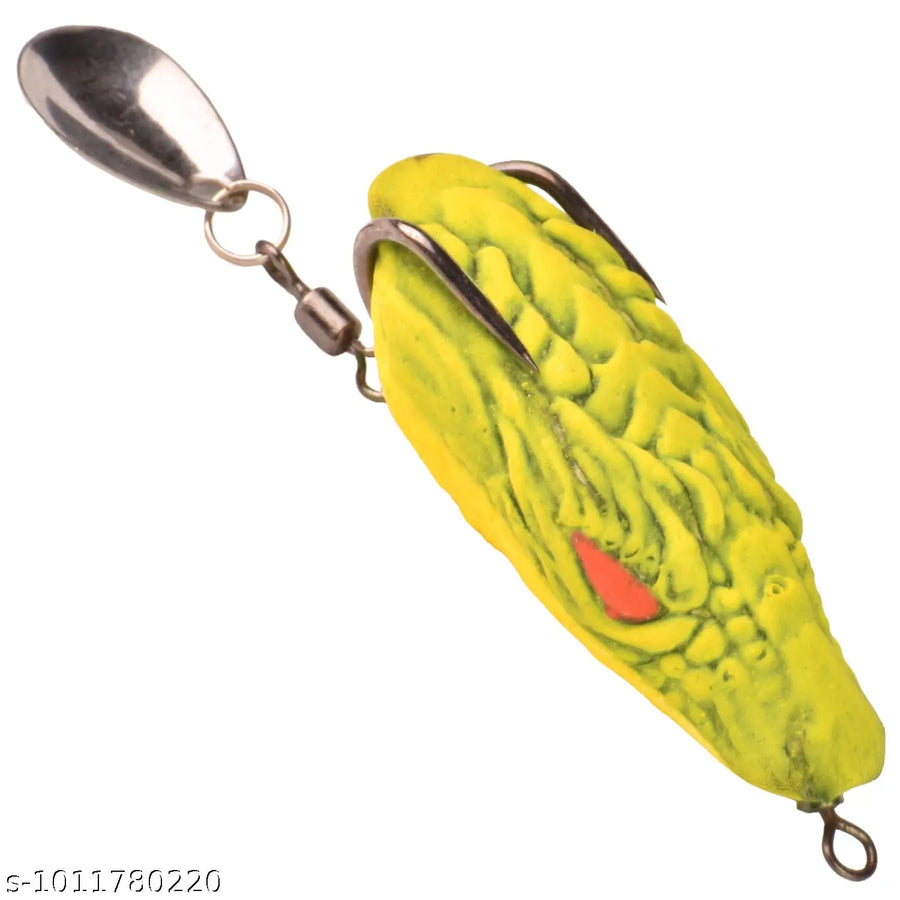 Chief Angler Dragon Hand-Made Green Frog Lure 4.5CM 6G–8G Weedless Topwater Bait for Snakehead & Murrel - Realistic Soft-Body Floating Natural Rubber Fishing Lure