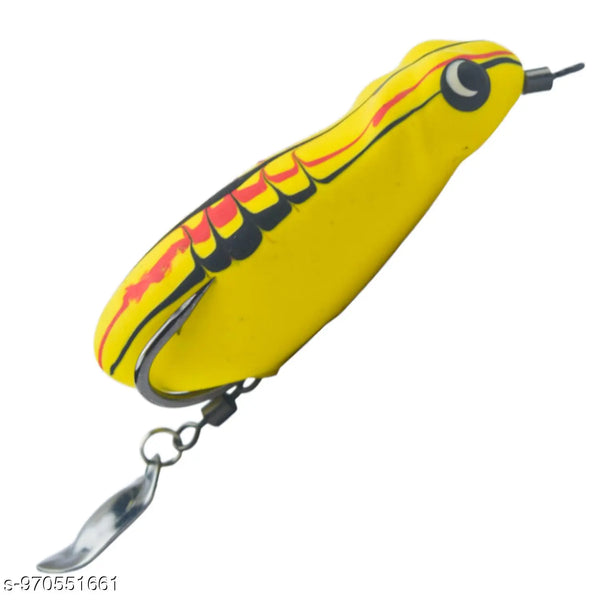 Chief Angler Sultan Hand-Made Red Frog L ure 6cm 10g-13g– Weedless Topwater Bait for Snakehead & Murrel - Realistic Soft-Body Floating Natural Rubber Fishing L ure