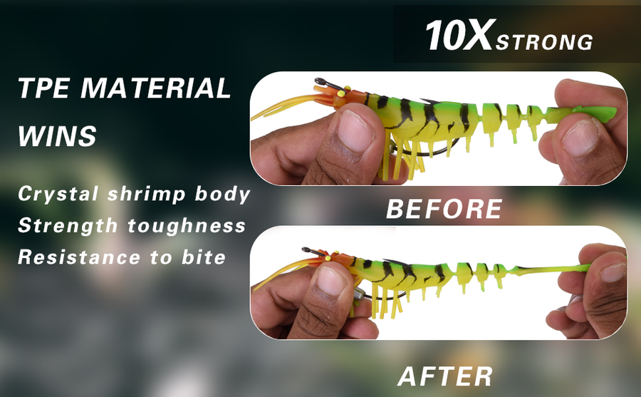 Chief Angler Shrimp Lures Soft Fishing bait Live Chemmeen Size 13.5cm Weight 14.4g Chief Angler