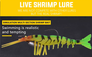 Chief Angler Shrimp Lures Soft Fishing bait Live Chemmeen Size 13.5cm Weight 14.4g Chief Angler