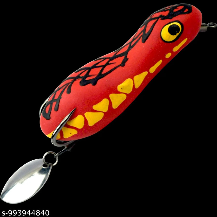 Chief Angler Adept Hand-Made Yellow Frog L ure 6CM 11g–14G Weedless Topwater Bait for Snakehead & Murrel - Realistic Soft-Body Floating Natural Rubber Fishing L ure