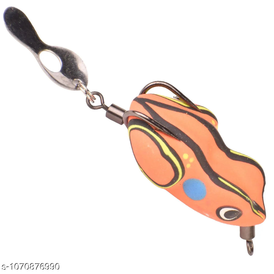 Chief Angler B u g Hand-Made Black Frog L ure 3.5CM 4G–6G Weedless Topwater Bait for Snakehead & Murrel - Realistic Soft-Body Floating Natural Rubber Fishing L ure
