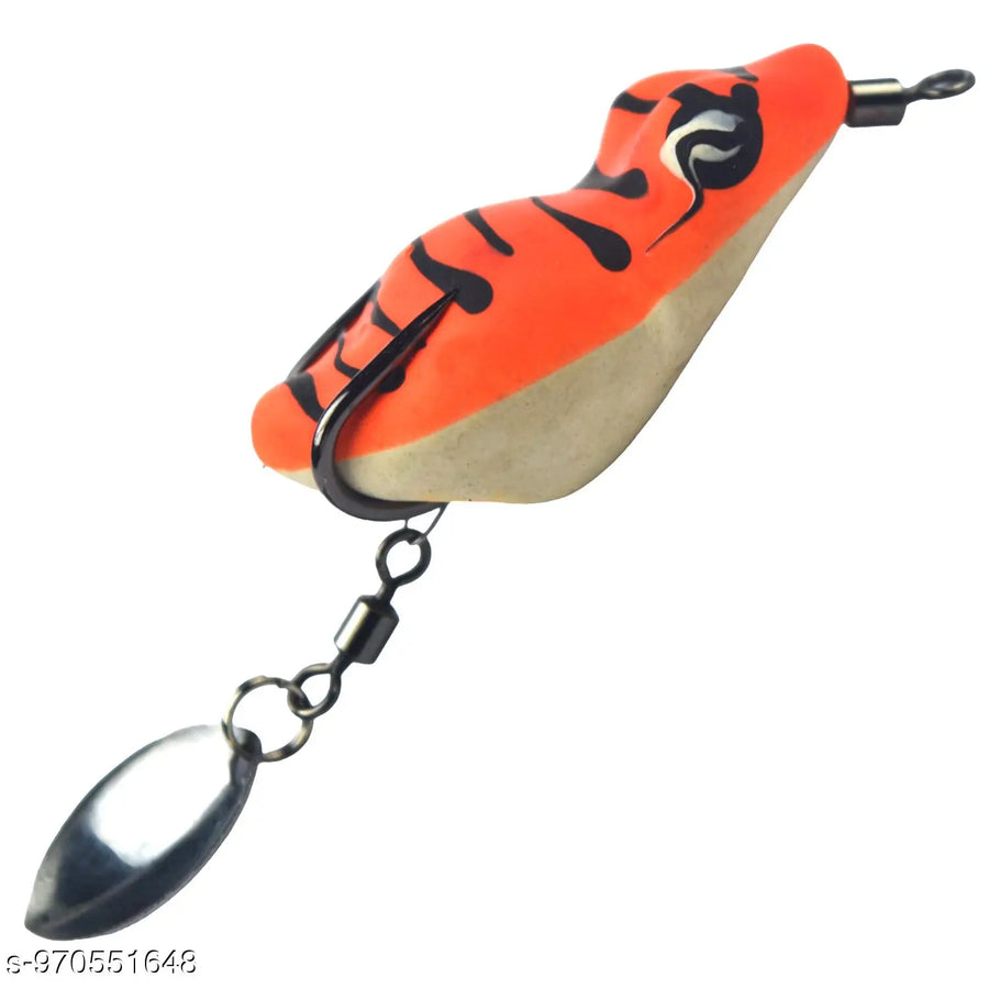 Chief Angler Patron Hand-Made Red Frog L ure 3.5 CM 5g-7g– Weedless Topwater Bait for Snakehead & Murrel - Realistic Soft-Body Floating Natural Rubber Fishing L ure
