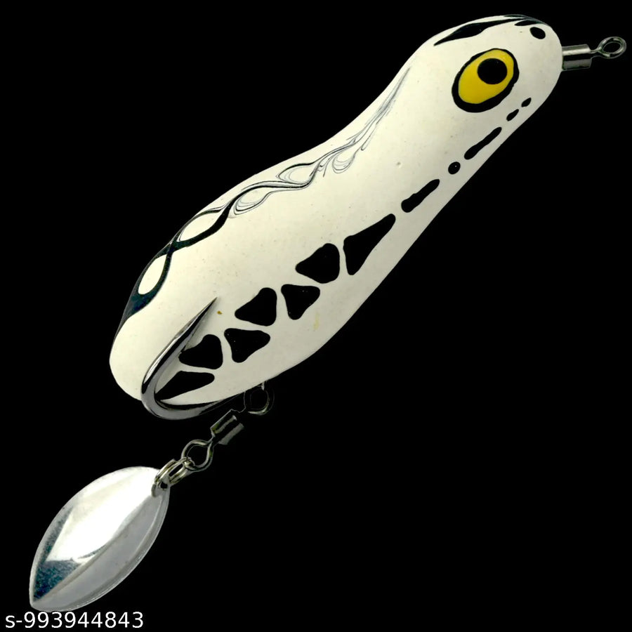 Chief Angler Adept Hand-Made Yellow Frog L ure 6CM 11g–14G Weedless Topwater Bait for Snakehead & Murrel - Realistic Soft-Body Floating Natural Rubber Fishing L ure
