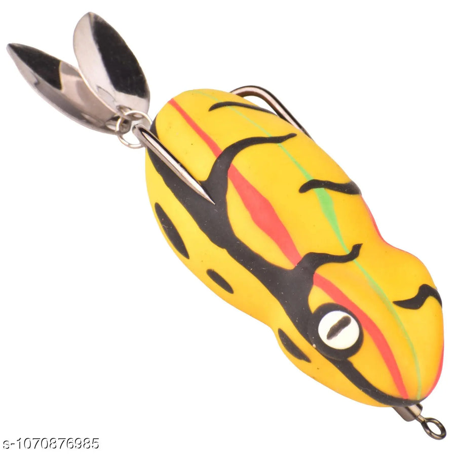 Chief Angler Buddy Hand-Made Black Frog L ure 5.5CM 11G–13G Weedless Topwater Bait for Snakehead & Murrel - Realistic Soft-Body Floating Natural Rubber Fishing L ure