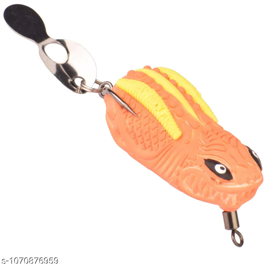 Chief Angler Bully Hand-Made Red Frog L ure 4CM 6G–8G Weedless Topwater Bait for Snakehead & Murrel - Realistic Soft-Body Floating Natural Rubber Fishing L ure