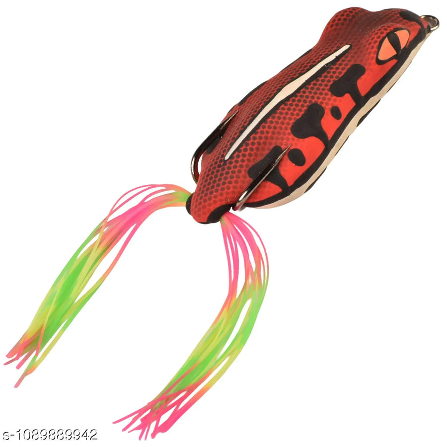 Chief Angler Master Hand-Made Red Frog L ure 6CM 8G–10G Weedless Topwater Bait for Snakehead & Murrel - Realistic Soft-Body Floating Natural Rubber Fishing L ure