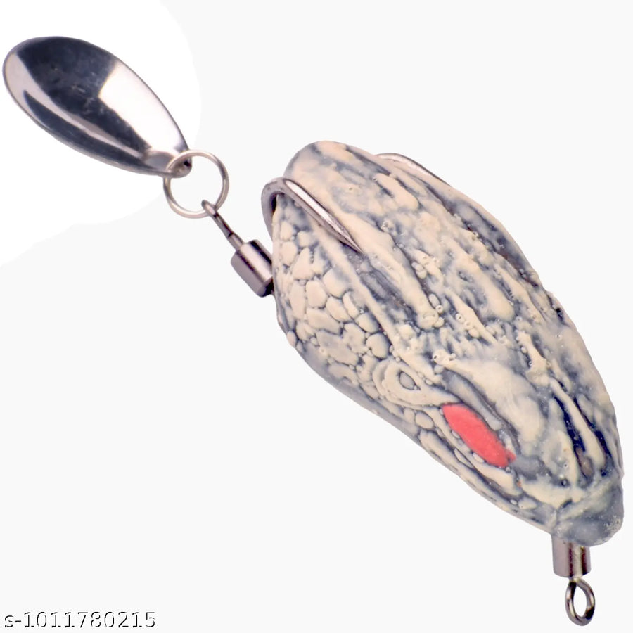 Chief Angler Sky Hand-Made White Frog Lure 4CM 4G–6G Weedless Topwater Bait for Snakehead & Murrel - Realistic Soft-Body Floating Natural Rubber Fishing Lure