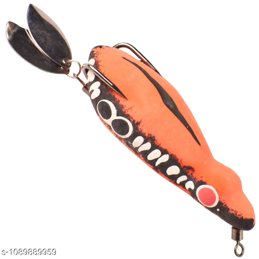 Chief Angler Captain Hand-Made Red Frog L ure 6.5CM 13G–15G Weedless Topwater Bait for Snakehead & Murrel - Realistic Soft-Body Floating Natural Rubber Fishing L ure