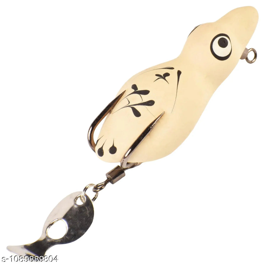 Chief AnglerDuck Hand-Made Red Frog L ure 5CM 7G–9G Weedless Topwater Bait for Snakehead & Murrel - Realistic Soft-Body Floating Natural Rubber Fishing L ure
