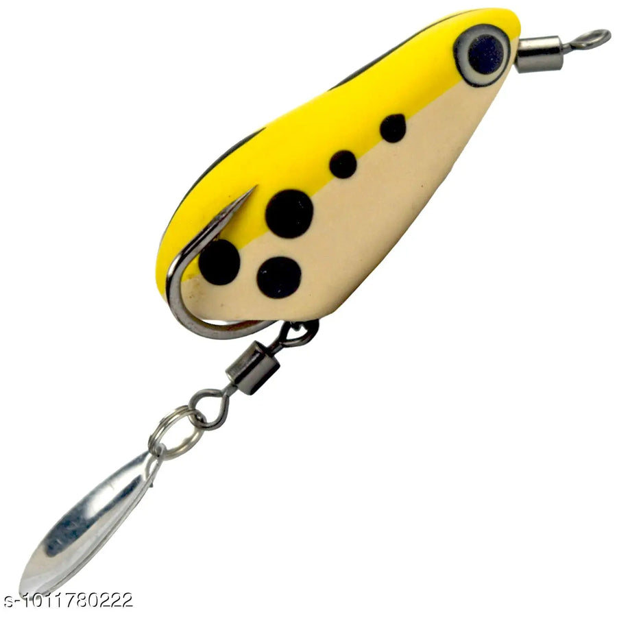Chief Angler Star Hand-Made Yellow Frog Lure 3.5CM 4G–6G Weedless Topwater Bait for Snakehead & Murrel - Realistic Soft-Body Floating Natural Rubber Fishing Lure