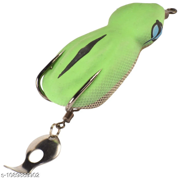 Chief Angler Big Bu g Hand-Made Red Frog L ure 5.5CM 10G–12G Weedless Topwater Bait for Snakehead & Murrel - Realistic Soft-Body Floating Natural Rubber Fishing L ure