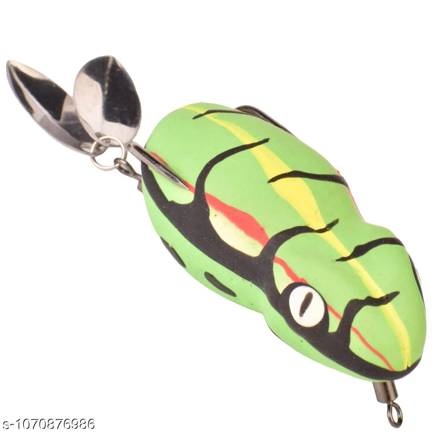 Chief Angler Buddy Hand-Made Black Frog L ure 5.5CM 11G–13G Weedless Topwater Bait for Snakehead & Murrel - Realistic Soft-Body Floating Natural Rubber Fishing L ure
