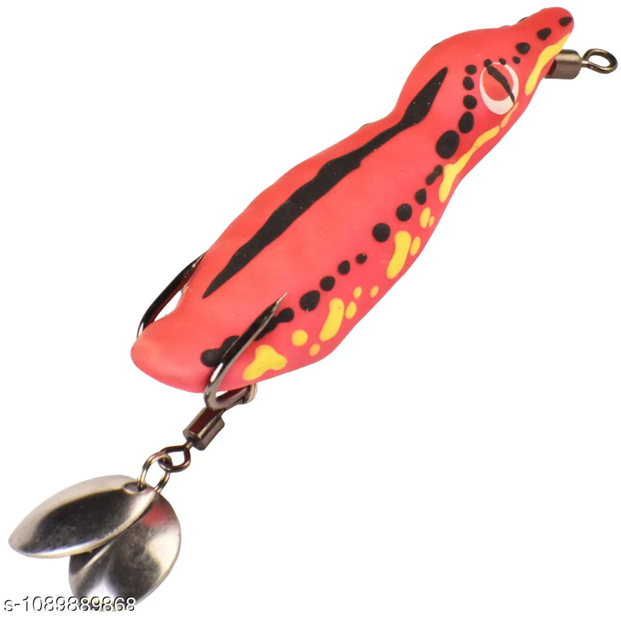 Chief Angler Rex Hand-Made Red Frog L ure 7CM 9G–11G Weedless Topwater Bait for Snakehead & Murrel - Realistic Soft-Body Floating Natural Rubber Fishing L ure