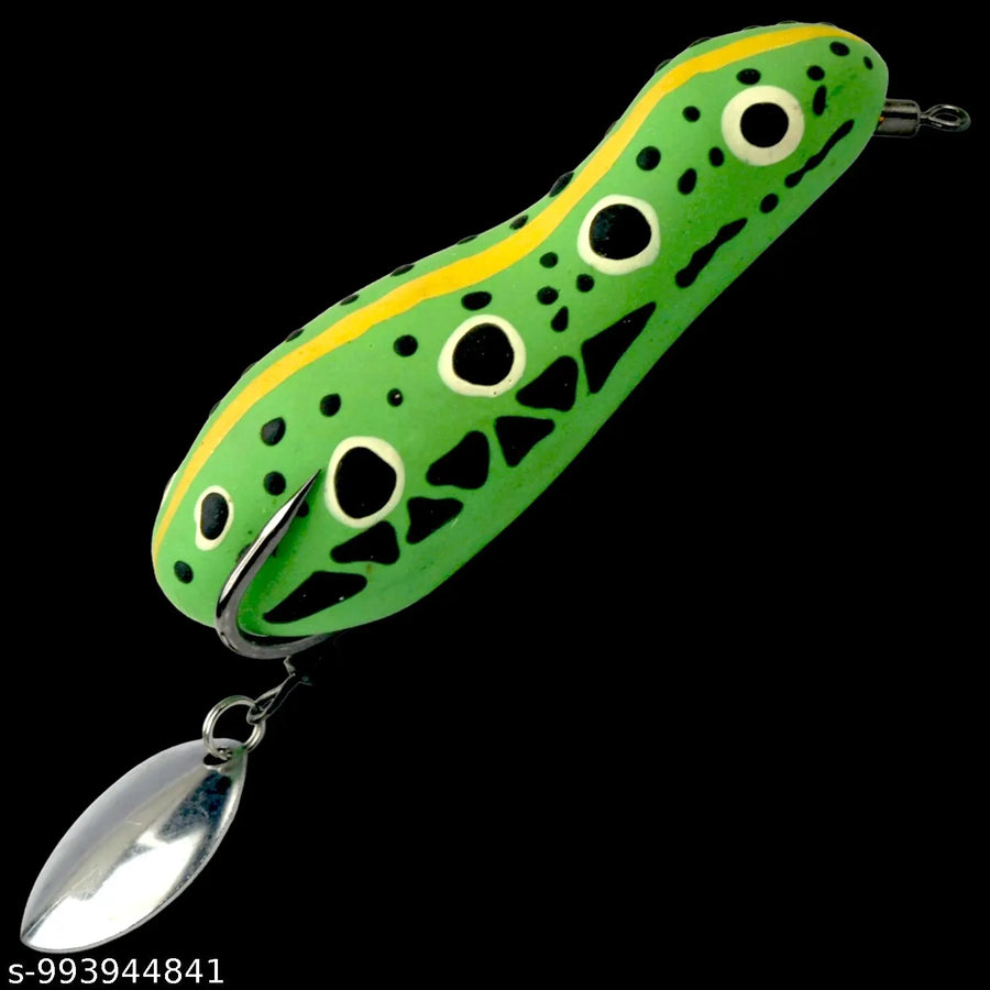 Chief Angler Adept Hand-Made Yellow Frog L ure 6CM 11g–14G Weedless Topwater Bait for Snakehead & Murrel - Realistic Soft-Body Floating Natural Rubber Fishing L ure