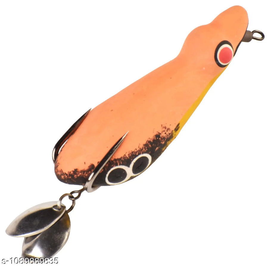 Chief Angler Caesar Hand-Made Red Frog L ure 6CM 11G–13G Weedless Topwater Bait for Snakehead & Murrel - Realistic Soft-Body Floating Natural Rubber Fishing L ure