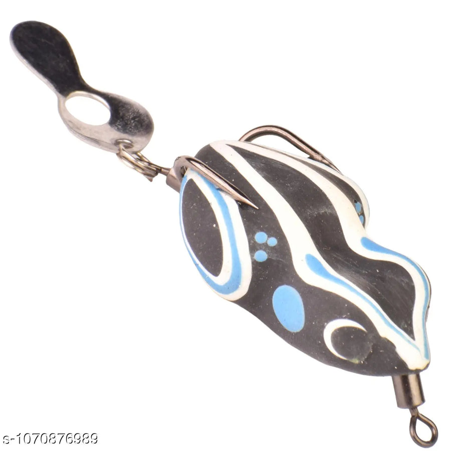 Chief Angler B u g Hand-Made Black Frog L ure 3.5CM 4G–6G Weedless Topwater Bait for Snakehead & Murrel - Realistic Soft-Body Floating Natural Rubber Fishing L ure
