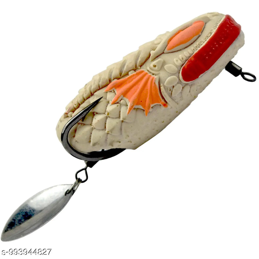 Chief Angler Phenom Hand-Made Red 3D Frog L ure 5.5CM 8g–10G Weedless Topwater Bait for Snakehead & Murrel - Realistic Soft-Body Floating Natural Rubber Fishing L ure