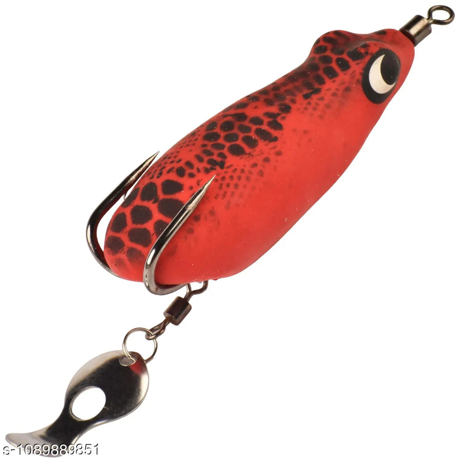 Chief Angler Majesty Hand-Made Red Frog L ure 6CM 11G–13G Weedless Topwater Bait for Snakehead & Murrel - Realistic Soft-Body Floating Natural Rubber Fishing L ure
