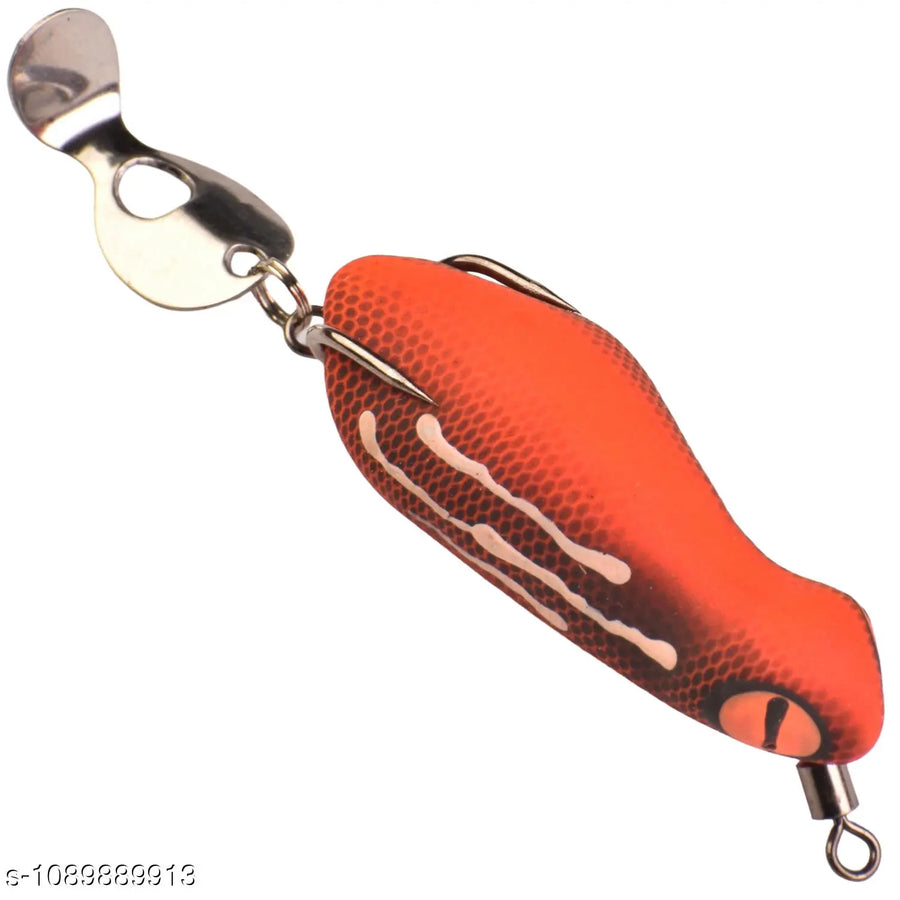 Chief Angler Negus Hand-Made Red Frog L ure 5CM 7G–8G Weedless Topwater Bait for Snakehead & Murrel - Realistic Soft-Body Floating Natural Rubber Fishing L ure
