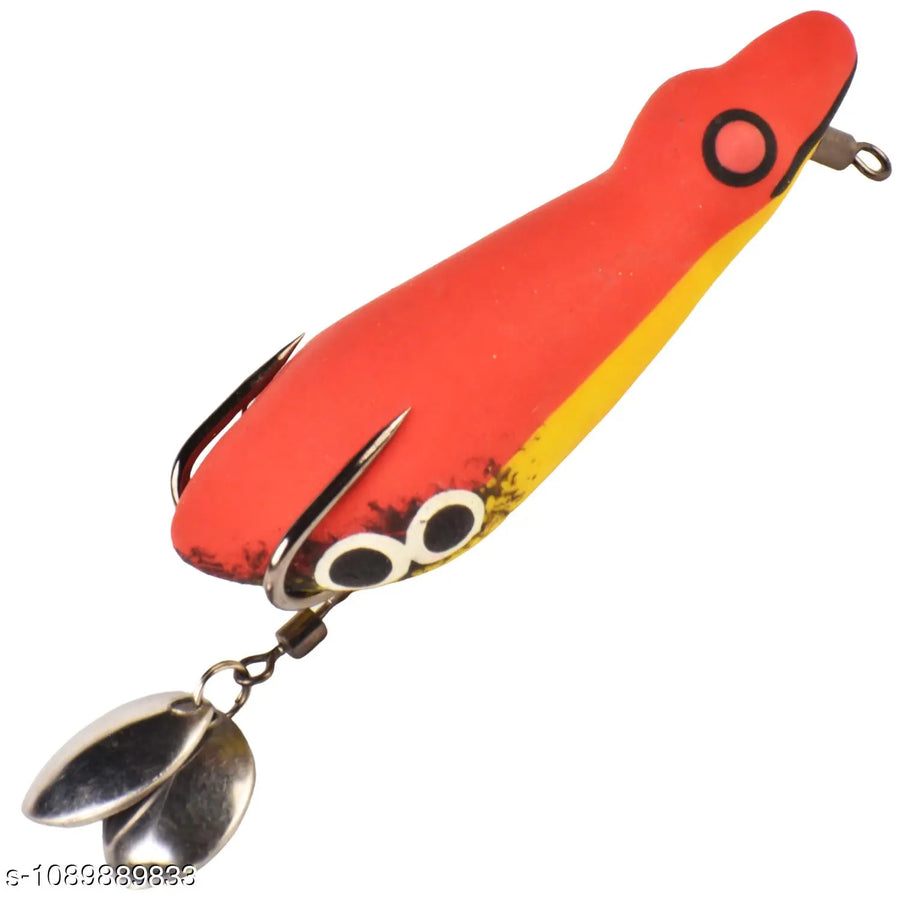 Chief Angler Caesar Hand-Made Red Frog L ure 6CM 11G–13G Weedless Topwater Bait for Snakehead & Murrel - Realistic Soft-Body Floating Natural Rubber Fishing L ure