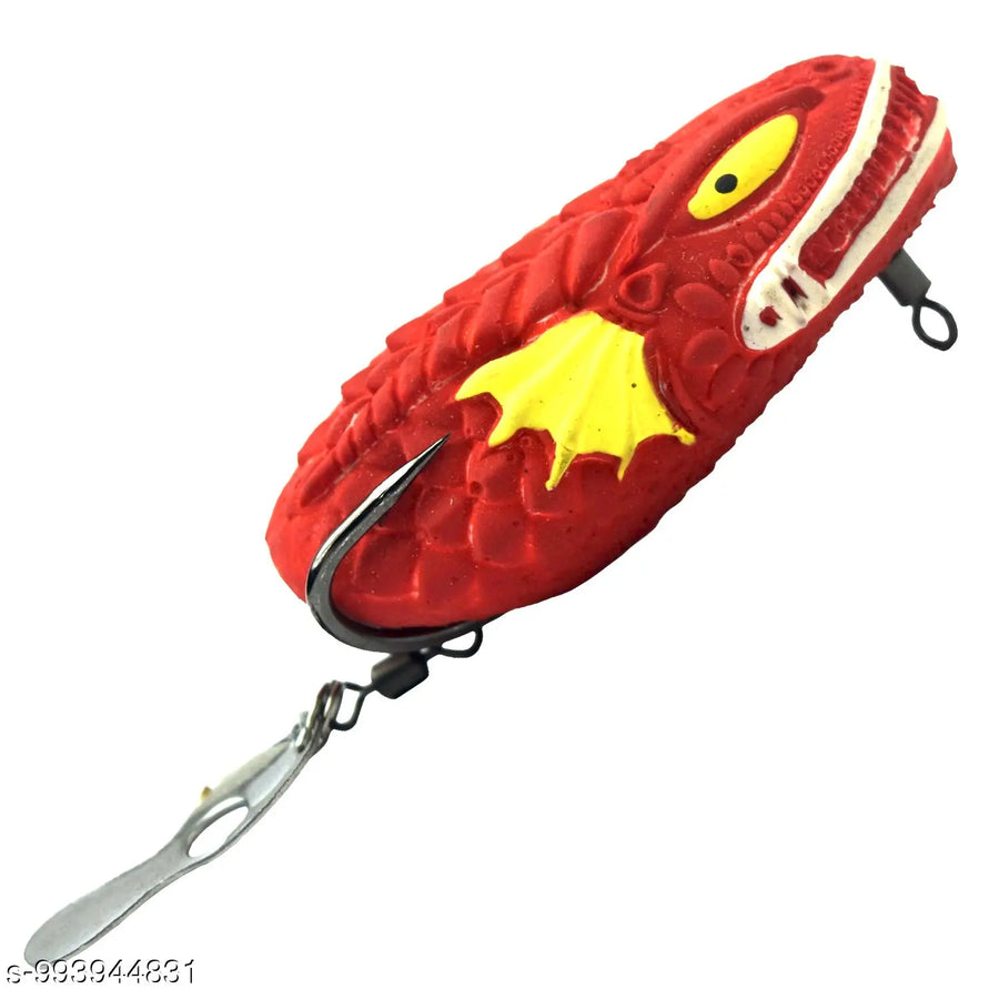 Chief Angler Phenom Hand-Made Red 3D Frog L ure 5.5CM 8g–10G Weedless Topwater Bait for Snakehead & Murrel - Realistic Soft-Body Floating Natural Rubber Fishing L ure